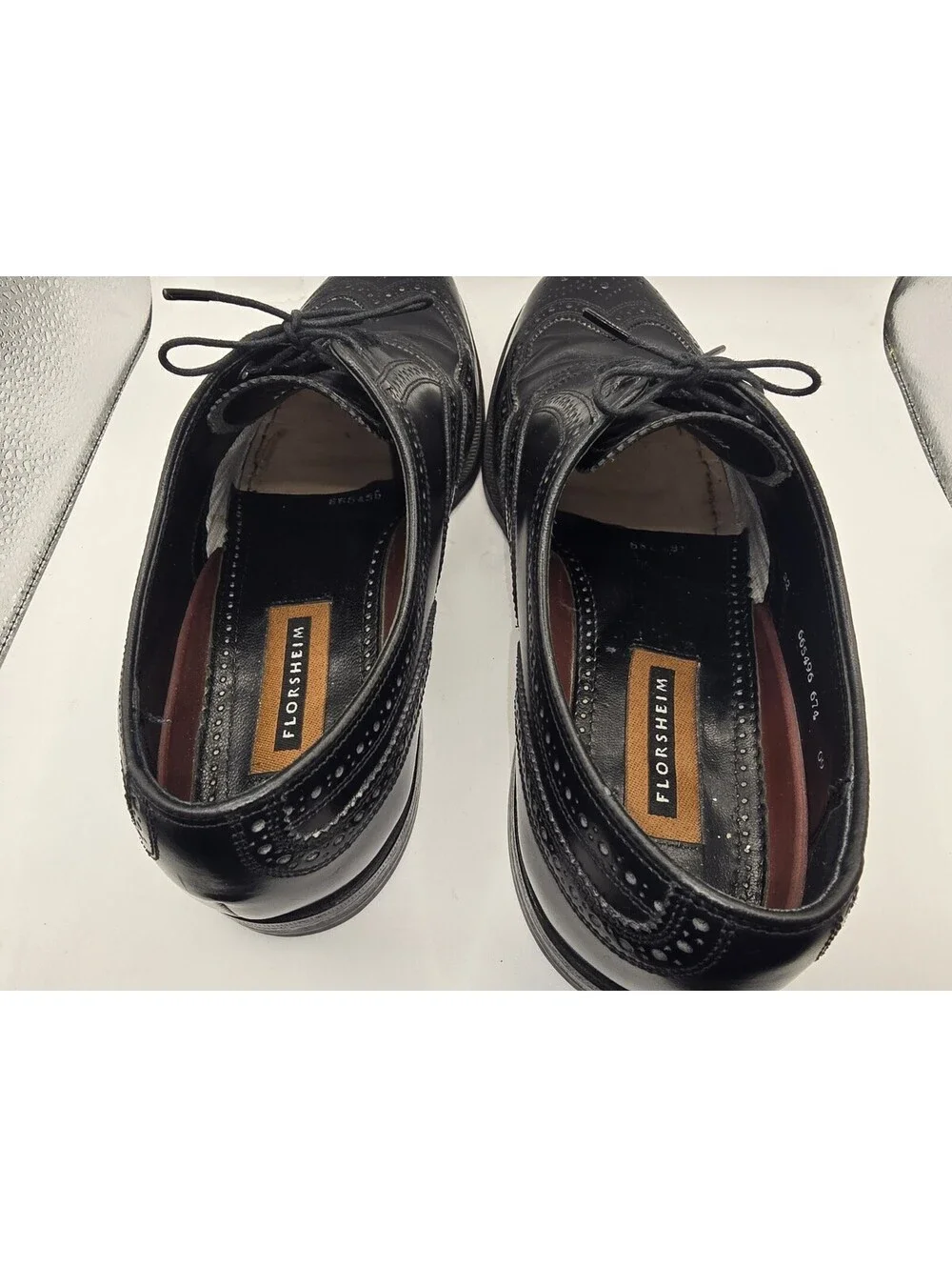 Florsheim Lexington Size 11 D Men's Black Leather Upper Wingtip Oxford Shoes
